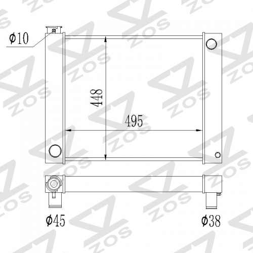 universal FORD radiator 25 inch