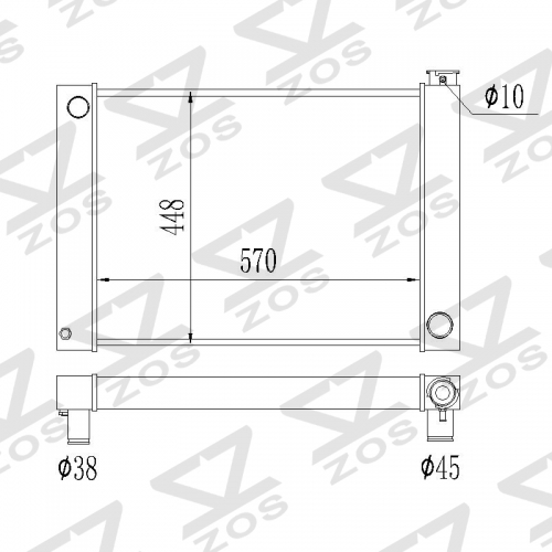 universal CHEVY radiator 28 inch