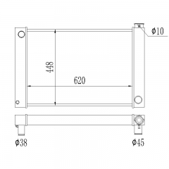 universal CHEVY radiator 30 inch