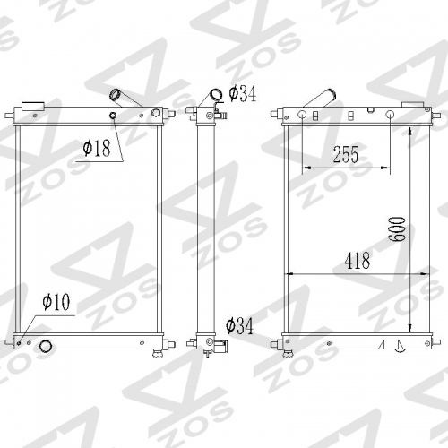 Chevrolet Aveo/Aveo5 2009-2015 Pontiac G3/G3 Wave 2007-2010 RADIATOR L4