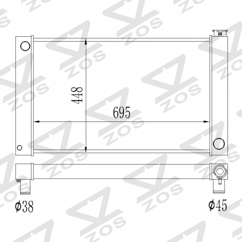 universal CHEVY radiator 33 inch