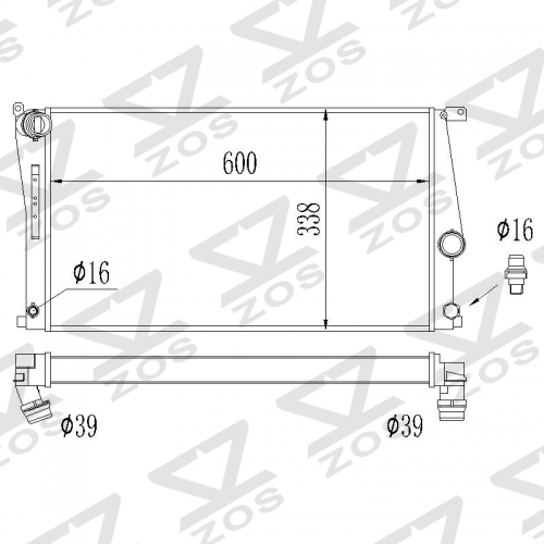 RADIATOR BMW F20/21/22/23/30/31/34 F18 5 Series 520i 523i 17117547059 17117626560