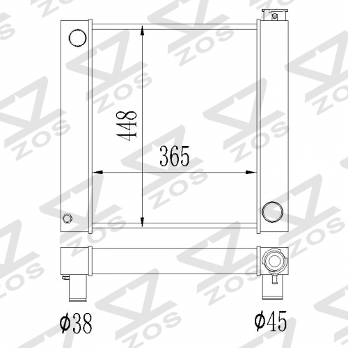 universal CHEVY radiator 20 inch