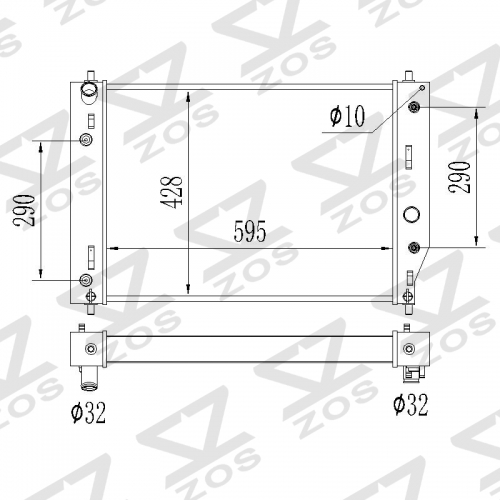 Chevy Chevrolet Corvette C6 2005-2013 Radiator