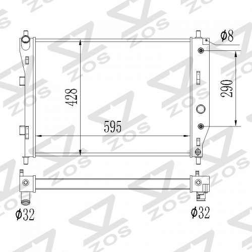 Chevrolet Corvette SSR C6 Saab 9-7x 2005-2013 radiator