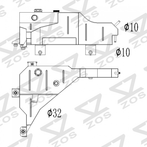 Coolant Reservoir Tank OEM 603-5203 Fit For 2008-2017 Freightliner Cascadia