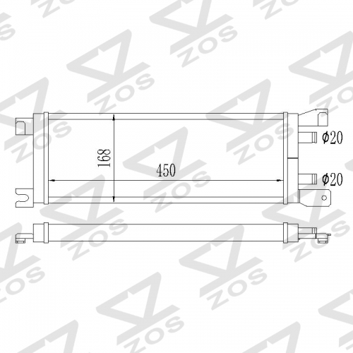 OE#68314788AA Battery radiator For JEEP Wrangler 2.0L 18~22