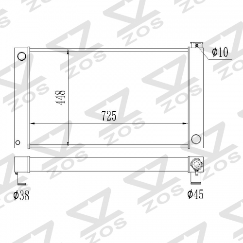 universal CHEVY radiator 34 inch