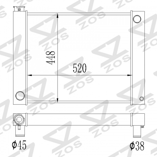 universal FORD radiator 26 inch