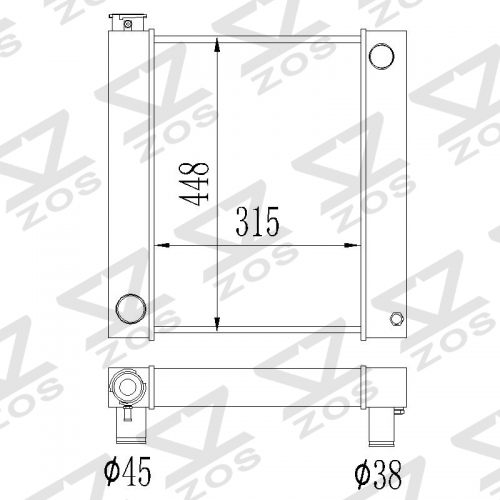 universal FORD radiator 18 inch