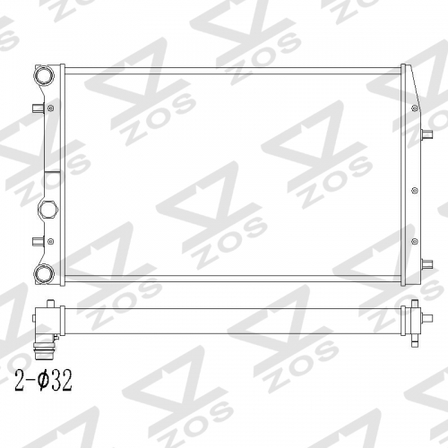 Volkswagen Polo 2001-2009 Skoda Fabia Praktik Roomster radiator