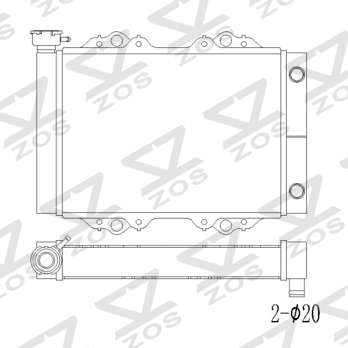 Kawasaki ATV Radiator 2008-2014 KAWASAKI KFX450R MODELS