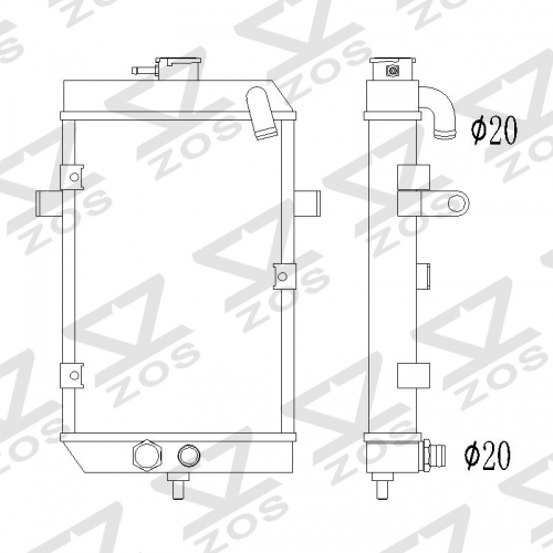 Yamaha ATV Radiator 2002-2005 YAMAHA RAPTOR 660R