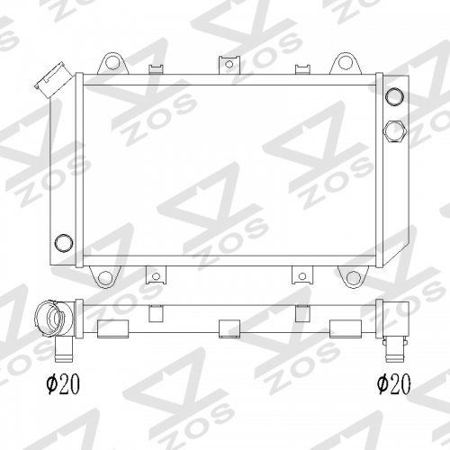 Kawasaki ATV Radiator 2007 & PRIOR KAWASAKI MULE 2500, 2510, 2520