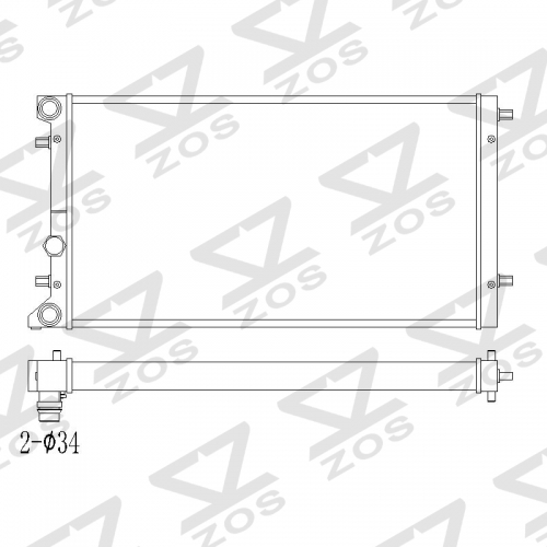 Volkswagen Beetle 2.0L L4 1984cc 121ci 1.8L L4 1781cc 1998-2011 RADIATOR1.9L L4 1896cc 116ci