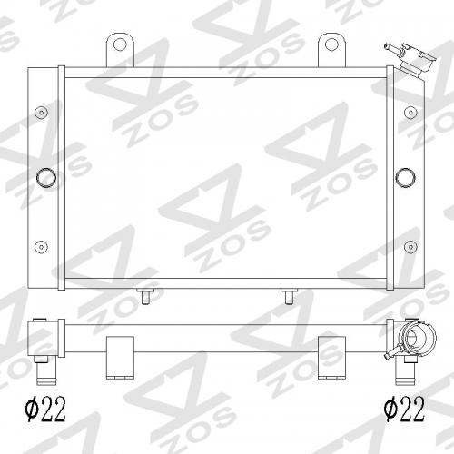 Yamaha UTV Radiator 2008-2013 YAMAHA RHINO 700 SERIES