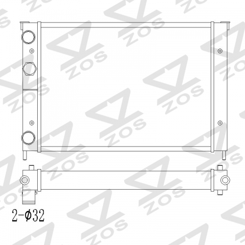 VOLKSWAGEN Golf III 1.4 1.6 91- radiator