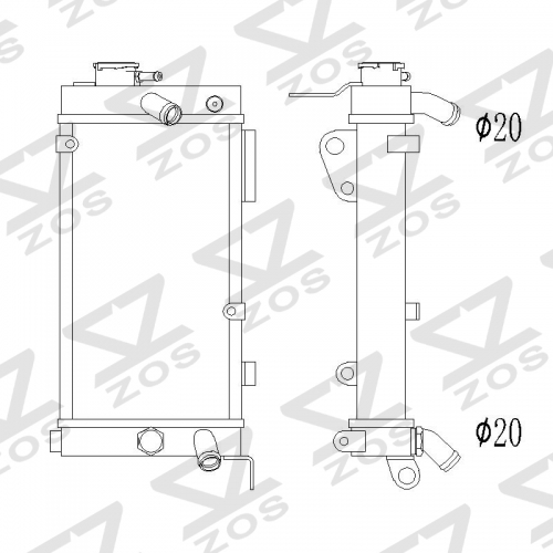 39061-0690 KAWASAKI KLR650 15-18 RADIATOR