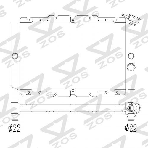 Yamaha ATV Radiator HAS M18-1.5 SENSOR PORT YAMAHA RHINO MODELS