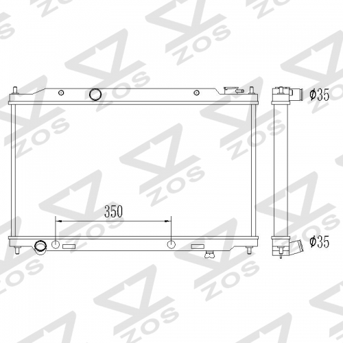 Aluminum Radiator For Nissan Altima 2.5L L4 2488cc 152ci 2002-2006