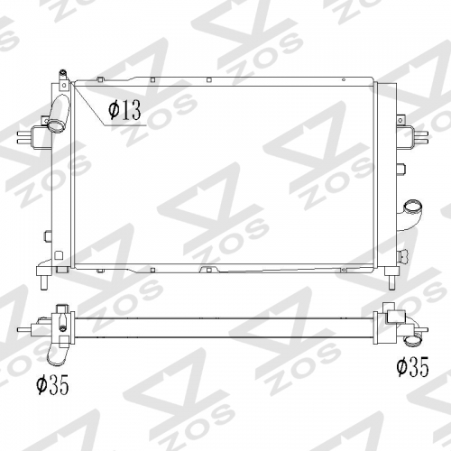 Vauxhall / Opel Astra Zafira MK2 H 2004-2011 RADIATOR