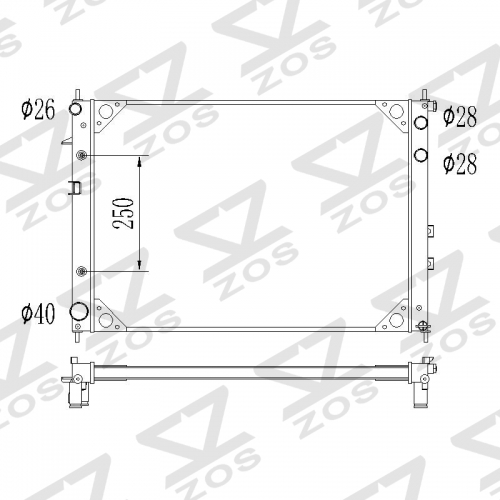 Subaru TRIBECA H6 3.6L 08-14 RADIATOR