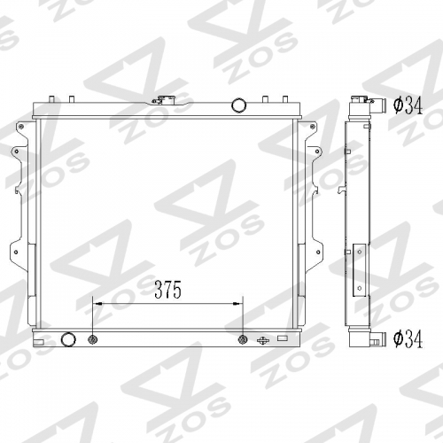 TOYOTA HILUX VIGO 2004- GGN15R AT 16400-0P060 radiator