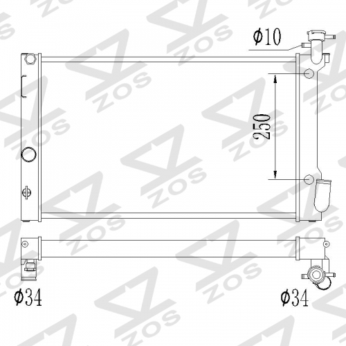 Toyota Corolla/Matrix 1.8L L4 1798cc 110ci 2009-2019 RADIATOR