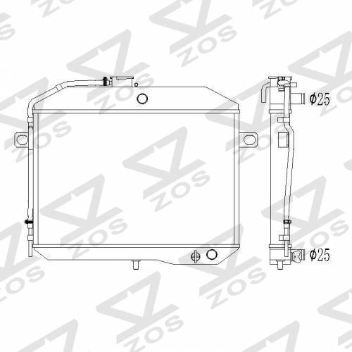 Volvo PV/Duett/Volvo Amazon B18 radiator 1961-1966 252087