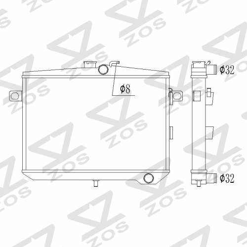 VOLVO 140 1800 AMAZON 1967- OE:252111 Radiator