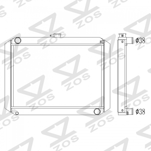 Universal Medium - Top Outlet Pipe Left / Bottom Outlet Pipe Right.