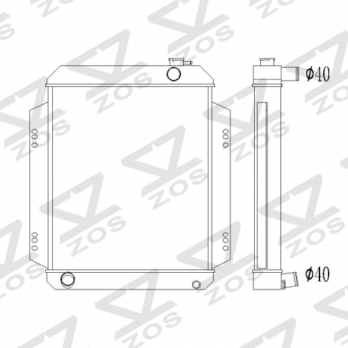 Universal Tall - Top Outlet Pipe Right / Bottom Outlet Pipe Left.