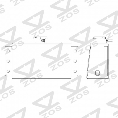 Universal Aluminum Radiator Coolant Overflow Tank