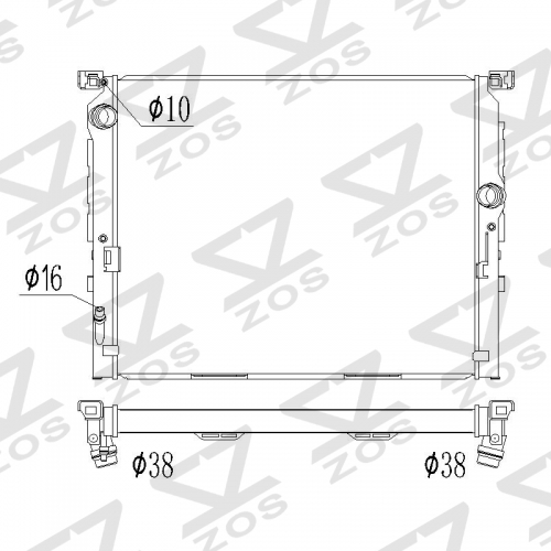 Fits BMW 530i 540i xDrive G30/G31 2017-2018 740i G11/G12 2017-Radiator 13634