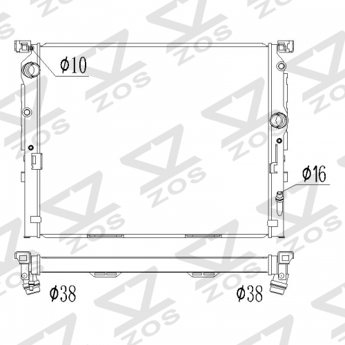 BMW 530i 540i xDrive G30/G31 2017-2022 740i G11/G12 2019-2022 Radiator 17118743664