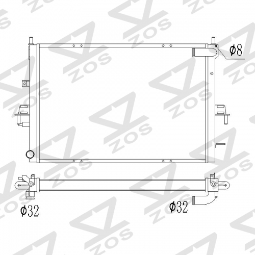 Radiator Chinese SAIC ROEWE 550 MG6 MT / AT 1.8T