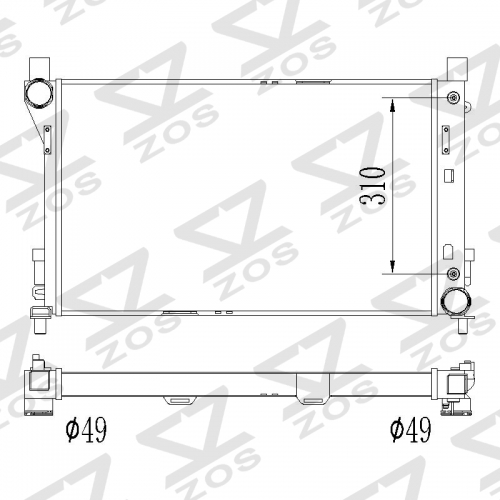 Mercedes Benz C230 C240 C280 C32 AMG C320 C350 C55 AMG CLK320 CLK350 SLK280 CLK500 radiator 2003-2011