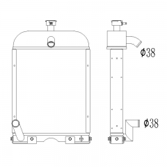 Ford New Holland 2N 8N 9N Agriculture Radiator 86551430 8N8005 radiator