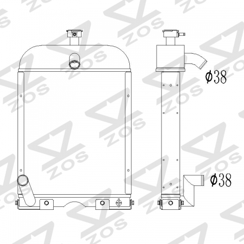 Ford New Holland 2N 8N 9N Agriculture Radiator 86551430 8N8005 radiator