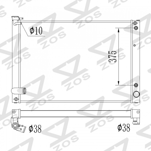 Toyota Sienna 3.5L 2007-2010 （DPI 13076）aluminum radiator