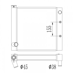 CUSTOM universal radiator 22 inch