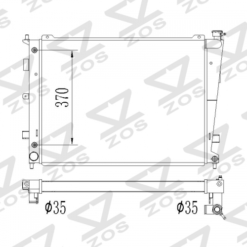 Hyundai Azera/Sonata 2011-2017 Kia Cadenza/Optima 2011-2016 （DPI 13191）aluminum radiator