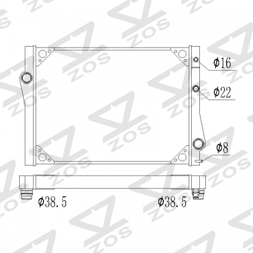 BMW X5(E70) 3.0 gas DIESEL Turbocharged 2009-2014 aluminum radiator