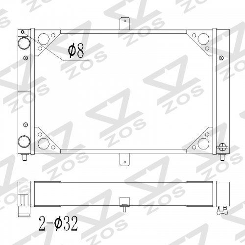 ВАЗ 2108-2115 MT aluminum radiator