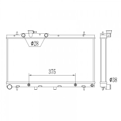 Subaru OUTBACK (BE, BH) 3.0 H6 AWD (BHE)	2000-10 - 2003-08 aluminum radiator