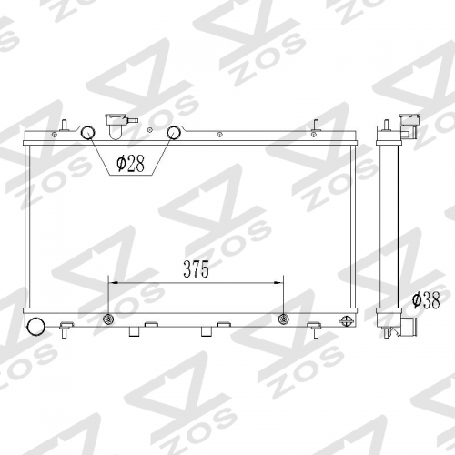 Subaru OUTBACK (BE, BH) 3.0 H6 AWD (BHE)	2000-10 - 2003-08 aluminum radiator