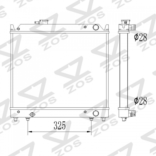 Geo Tracker Suzuki X-90 VITARA 1994-1999 aluminum radiator