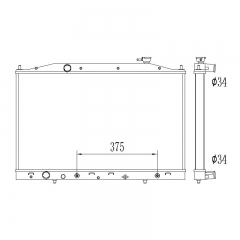 Honda Odyssey 2011-2017 （DPI 13208）aluminum radiator