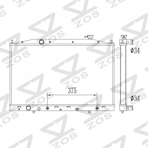 Honda Odyssey 2011-2017 （DPI 13208）aluminum radiator