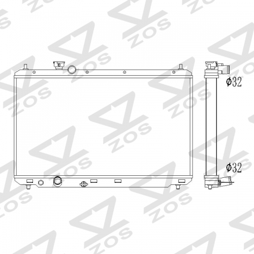 Honda Civic DX EX EX GX Gas Si 2012-2015 Acura ILX Base Dynamic L4 2013-2015 （DPI 13221）aluminum radiator